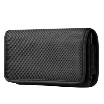 Riem Holster Hoesje - Universeel Telefoonhoesje Nylon Holster 5.5 Samsung S21 Ultra / S21 Plus/ S21 / S20 Ultra / S20 Plus/ S20 / S21 FE / S20 FE / Zwart