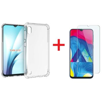 Ntech Samsung Galaxy A10 Anti Shock Hoesje + Glazen Screenprotector