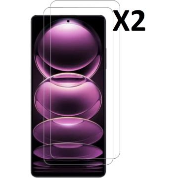 Screenprotector geschikt voor Xiaomi Redmi Note 12 Pro screenprotector Beschermglas 2 pack - Screenprotector geschikt voor Xiaomi Redmi Note 12 Pro screen protector glas