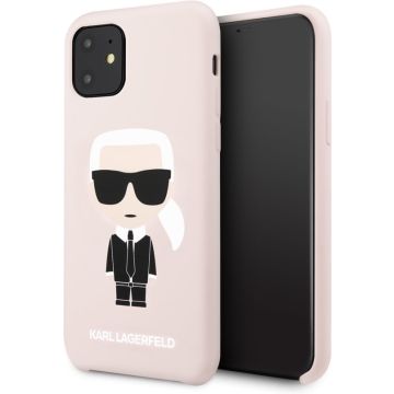 Apple iPhone 11 Karl Lagerfeld Roze Backcover hoesje KLHCN61SLFKPI - TPU - Silicone