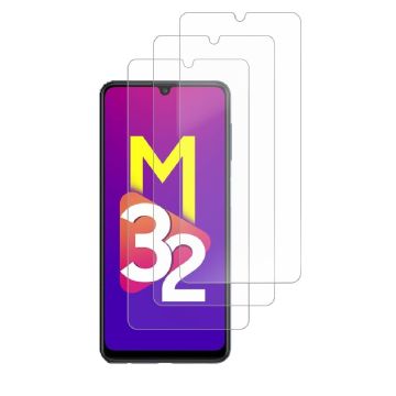 Screenprotector Geschikt voor Samsung Galaxy M32 screenprotector Beschermglas - 3 stuks Screenprotector Geschikt voor Samsung Galaxy M32 screen protector glas - Screenprotector Geschikt voor Samsung Galaxy M32