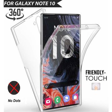 Ntech 360° Hoesje 2 in 1 Case - Samsung Galaxy Note 10 Transparant