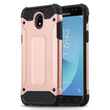 Ntech Samsung Galaxy J3 2017 Hybrid Armor Hoesje - Rose Goud
