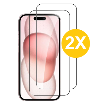 Screenprotector Geschikt voor 15 - Beschermglas - gehard glas – tempered glass - 2 Stuks