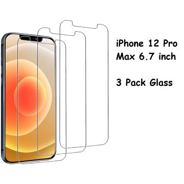 Screenprotector Geschikt voor 12 Pro Max Screenprotector - 3 Stuks Glazen tempered glass