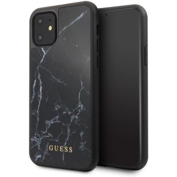 GUESS Marmeren Backcover iPhone 11 - Zwart
