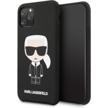 Apple iPhone 11 Pro Zwart Karl Lagerfeld Backcover hoesje Body Iconic - Body - KLHCN58SLFKBK