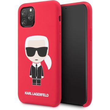 Apple iPhone 11 Pro Rood Karl Lagerfeld Backcover hoesje Body Iconic - Body - KLHCN58SLFKRE