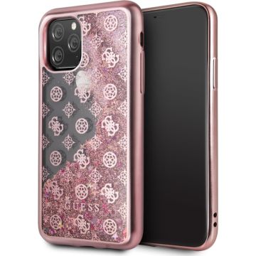 Apple iPhone 11 Pro Rose Gold Guess Backcover hoesje Glitter - 4G Peony - GUHCN58PEOLGPI