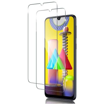 Screenprotector Geschikt voor Samsung Galaxy M31 screenprotector Beschermglas Screenprotector Geschikt voor Samsung Galaxy M21 screen protector glas - Screenprotector Geschikt voor Samsung Galaxy M31 - 2 stuks