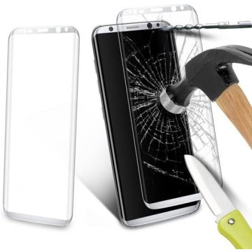 Full display Cover Screenprotector Tempered Glass Samsung Galaxy S8 Zliver