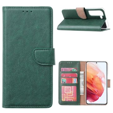 Samsung S22 Plus Hoesje BookCase Groen - Samsung Galaxy s22 Plus hoesje wallet case - Hoesje Samsung S22 Plus bookcase - Galaxy S22 Plus portemonnee hoesje book case cover