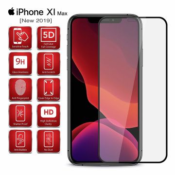 Ntech Screenprotector Full Cover Screenprotector - Geschikt voor iPhone 11 Pro Max - Zwart