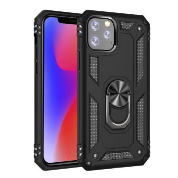 Ntech hoesje Geschikt voor iPhone 11 Pro Armor Ringhouder TPU - Zwart