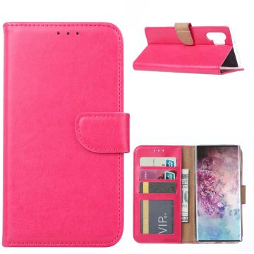 Ntech Portemonnee Hoesje voor Samsung Galaxy Note 10 Plus - Pink/Roze
