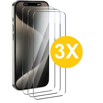 Screenprotector Geschikt voor 15 Pro Max - Beschermglas – gehard glas – tempered glass - 3 Stuks