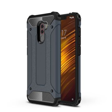 Ntech Xiaomi Pocophone F1 Dual layer Rugged Armor hoesje - Blauw