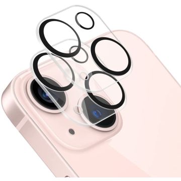 Geschikt voor iPhone 13 / 13 Mini camera lens protector - beschermglas Geschikt voor iPhone 13 / 13 Mini lens protector Zwart - 2 pack