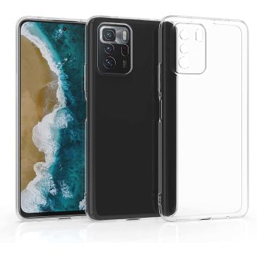 Xiaomi Poco M3 Transparant Hoesje Met Glas Screenprotector - Xiaomi Poco M3 case -Xiaomi Poco M3 backcover - Ntech hoesje