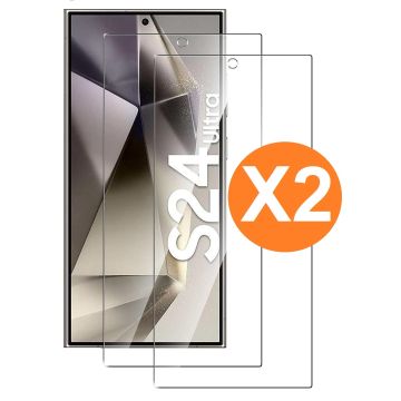 Screenprotector Beschermglas Geschikt voor Samsung Galaxy S24 Ultra - Samsung S24 Ultra Screenprotector gehard glas - screenprotector Galaxy S24 Ultra - 2 Stuks