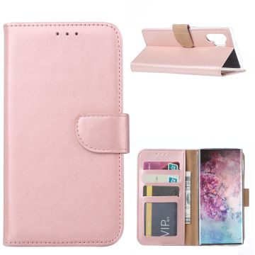 Ntech Portemonnee Hoesje voor Samsung Galaxy Note 10 Plus - Rose Goud