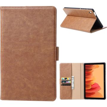Samsung Tab S6 lite Hoes Premium Luxe Leren Bookcase Bruin - Samsung Galaxy S6 lite hoes Boekmodel - Samsung S6 lite hoesje - Samsung Tab S6 lite hoesje
