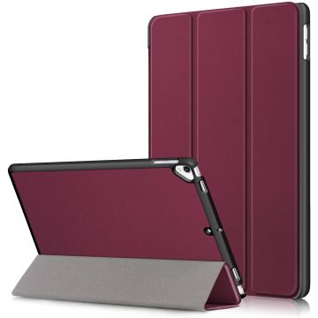 Hoes geschikt voor iPad Air / Air 2 - Trifold Tablet hoes Wine Rood - Smart Cover - Hoes geschikt voor iPad Air 2 smart cover - Hoes geschikt voor iPad air - Hoes geschikt voor iPad - BookcaseHoes geschikt voor iPad Air / Air 2 9.7 inch