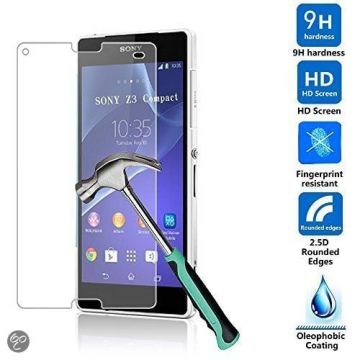 Glazen Screenprotector Tempered Glass (0.3mm) voor Xperia Z3 Compact
