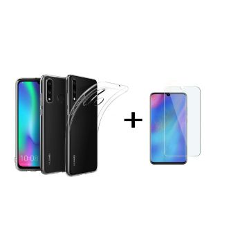 Ntech Huawei P30 lite / P30 Lite New Edition Transparant Hoesje Flexible TPU & Scratch Resistent Silicone Case + Glazen Screenprotector