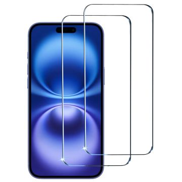 Tempered glass Geschikt voor iPhone 16 Screenprotectors - Beschermglas - Glasplaatje - 2 Stuks
