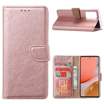 Samsung A32 Hoesje portemonnee hoes - Samsung Galaxy A32 5G bookcase wallet cover - Rose Goud