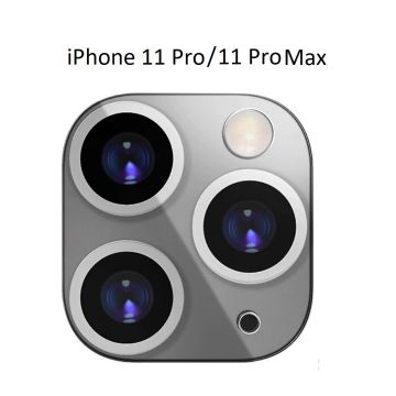 Geschikt voor iPhone 11 Pro (Max) Camera Lens Metal Protector - Zilver