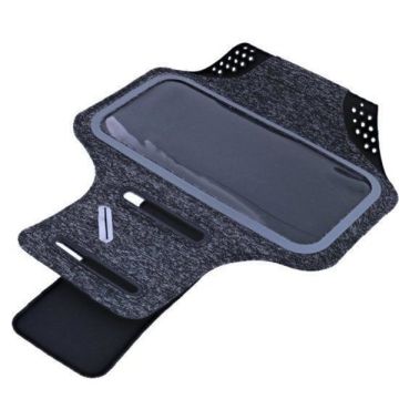 Ntech Sportarmband Fabric/Stof Samsung Galaxy S20 FE / S20 Plus / S20 - Zwart/Grijs