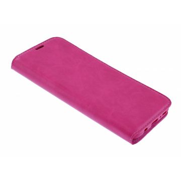 Ntech Luxe Pink TPU / PU Leder Flip Cover met Magneetsluiting voor de Samsung Galaxy S10e