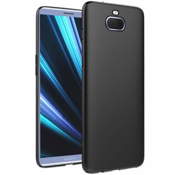 Ntech Sony Xperia 10 Hoesje Silicone Hoesje Flexible & Scratch Resistent TPU Case - Zwart