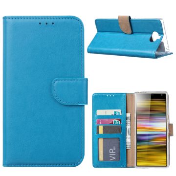 Ntech Portemonnee hoesje met Pasjesruimte voor Sony Xperia 10 Plus - Blauw