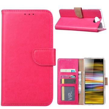 Ntech Portemonnee hoesje met Pasjesruimte voor Sony Xperia 10 Plus - Roze
