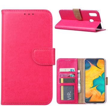 Ntech Portemonnee hoesje met Pasjesruimte voor Samsung Galaxy A30 - Roze