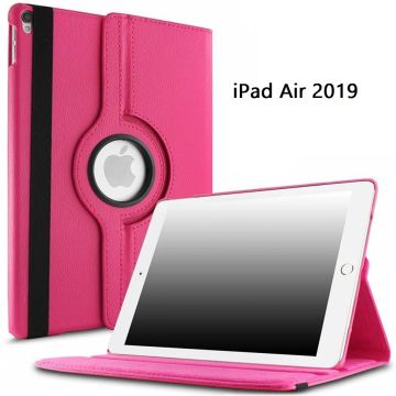 Ntech Hoes geschikt voor Apple iPad iPad Air (2019) 10.5 Draaibare Hoes - Pink