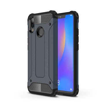 Ntech Huawei P Smart 2019 Dual layer Armor Hoesje - Blauw