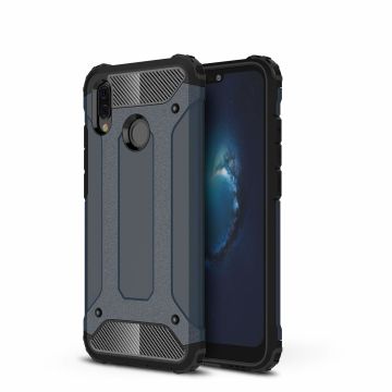 Ntech Huawei P20 Lite (2018) Dual layer Armor Hoesje - Blauw