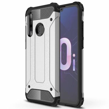 Ntech Huawei P Smart Plus (2018) Dual layer Armor Hoesje - Zilver