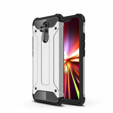 Ntech Huawei Mate 20 Lite Dual layer Armor Hoesje - Zilver