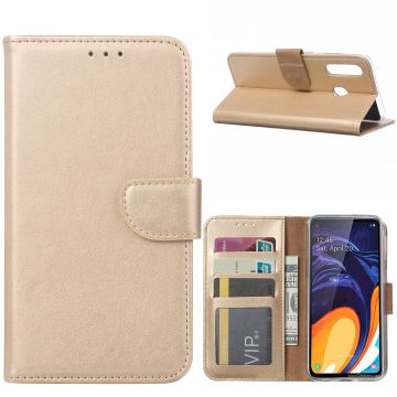 Ntech Samsung Galaxy A60 Portemonnee Hoesje / Book Case - Goud