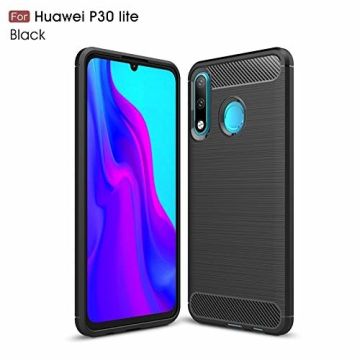 Ntech Soft Brushed TPU Hoesje voor Huawei P30 Lite / P30 Lite New Edition - Matt Zwart