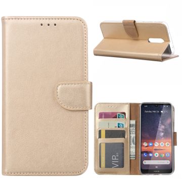 Ntech Nokia 3.2 Portemonnee Hoesje / Book Case - Goud