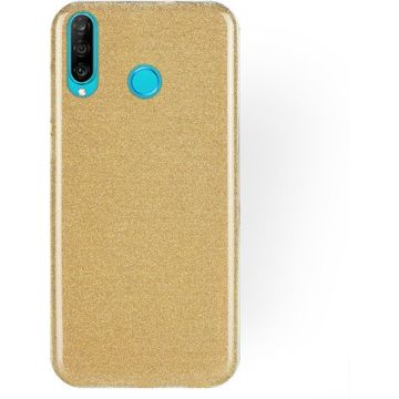 Ntech Huawei P30 Lite / P30 Lite New Edition Goud Glitter TPU Back Cover Hoesje