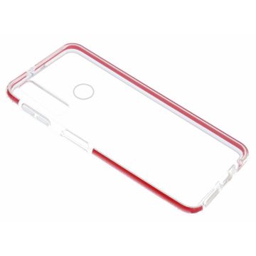 Ntech Huawei P Smart+ 2019 Rood &Transparant Anti Shock Back hoesje