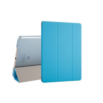 Ntech Apple iPad Air (2019) Ultra Slim Smart hoesje met Trifold Cover Stand Transparant & Licht Blauw