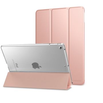 iPad hoes 5e / 6e generatie (2018 / 2017) Smart Hoesje Transparant & Rose Goud